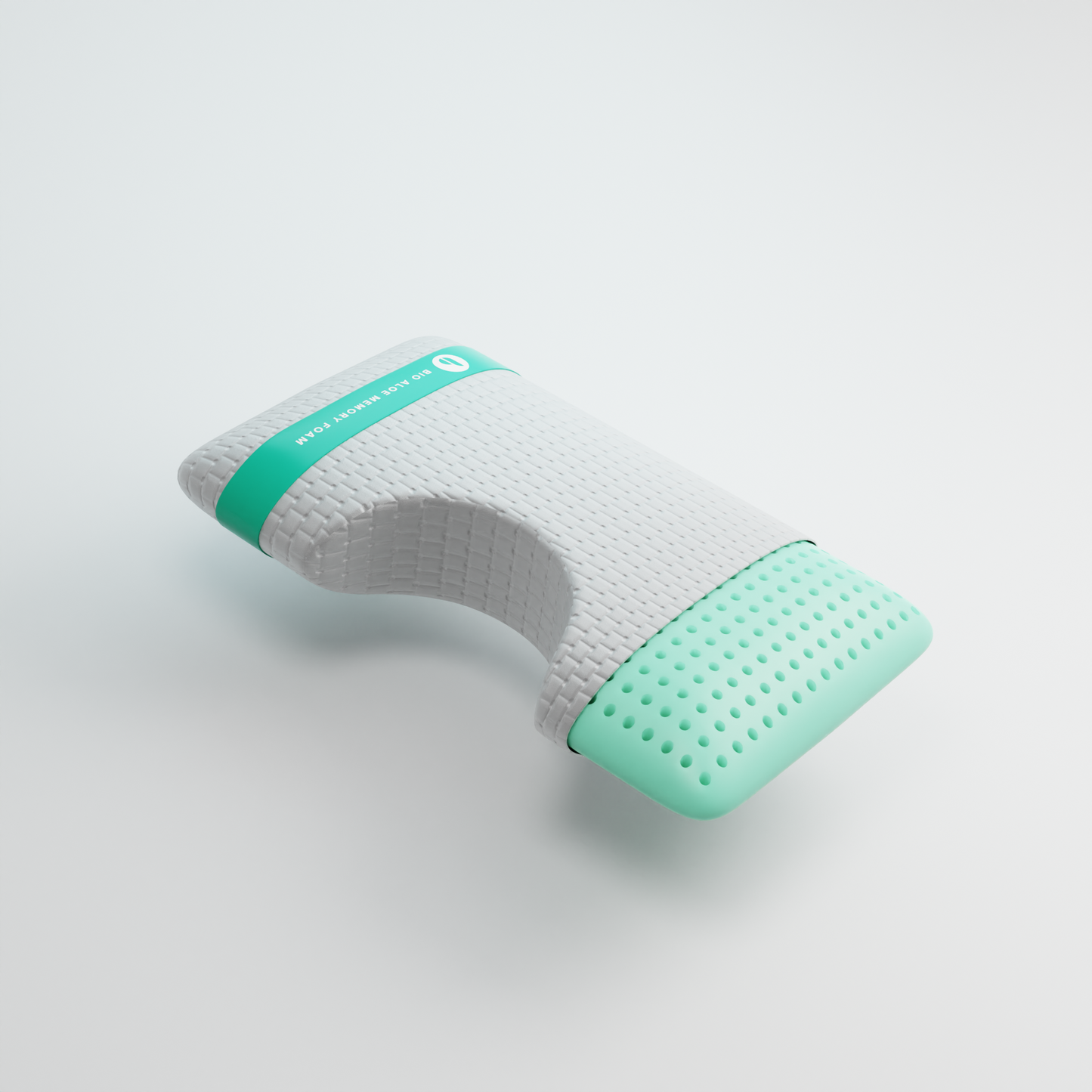 White and green sports brace on a light gray background