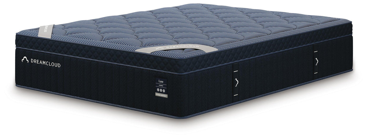 DreamCloud Luxe 14 inch hybrid mattress, angled view
