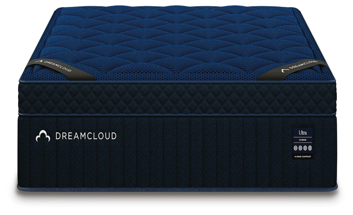 DreamCloud Ultra 15 inch hybrid mattress, front view