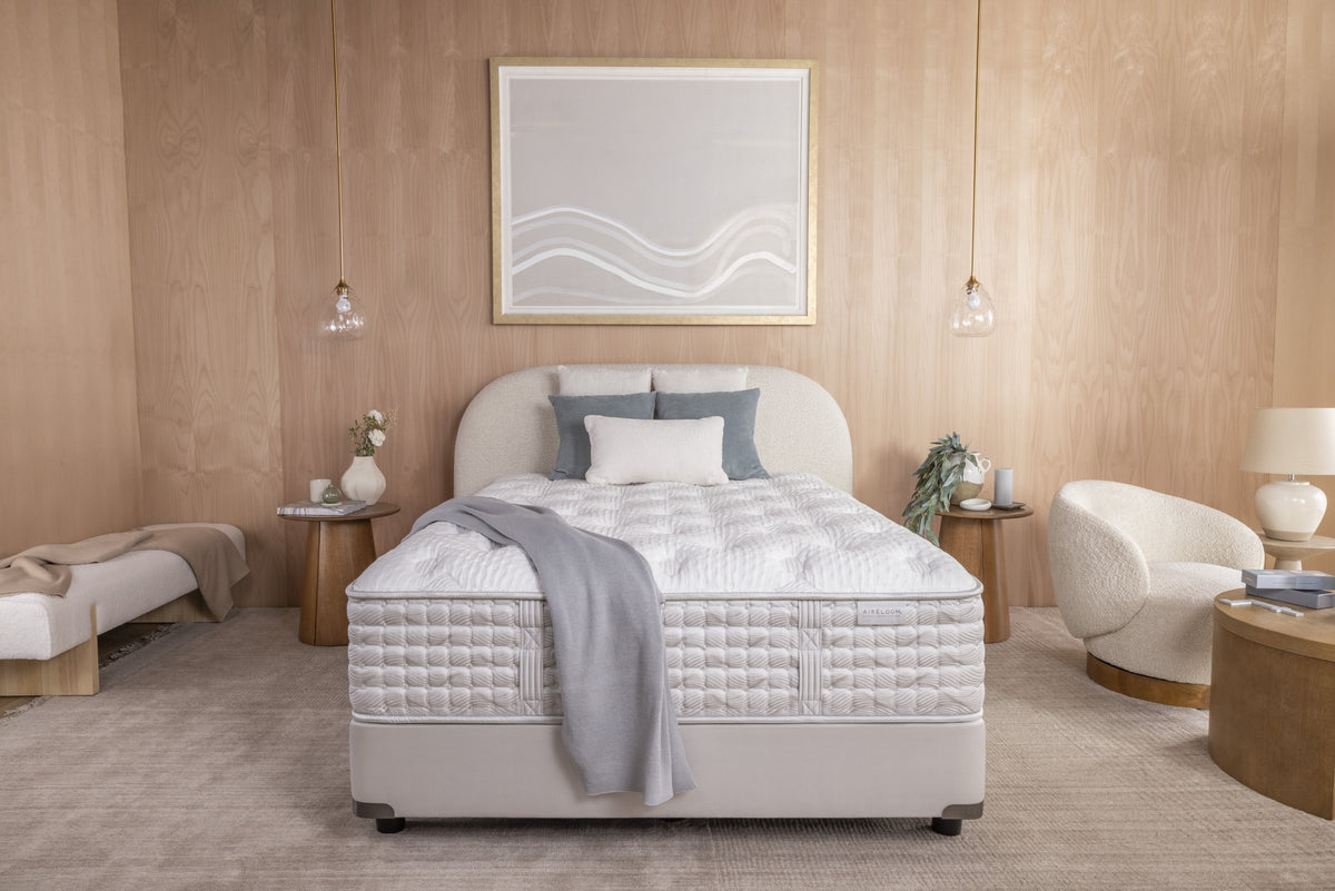 Aireloom Preferred Timeless Odyssey Streamline Plush mattress, lifestyle photograph