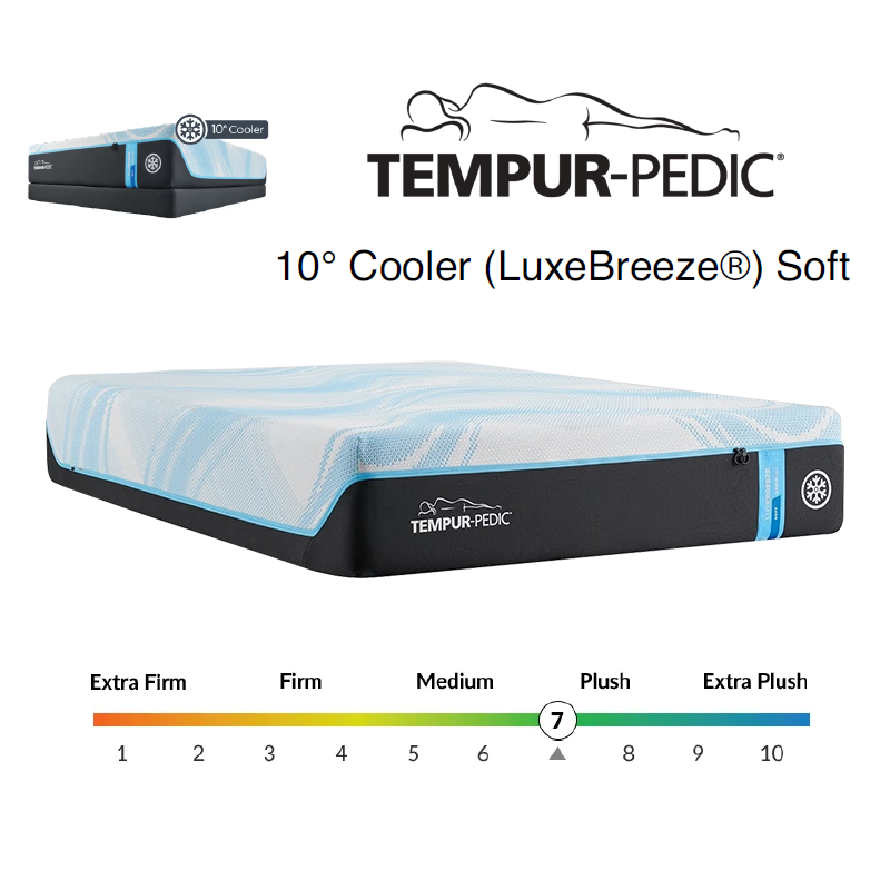 TEMPUR-PEDIC LUXEBreeze - 10° Cooler Soft Mattress
