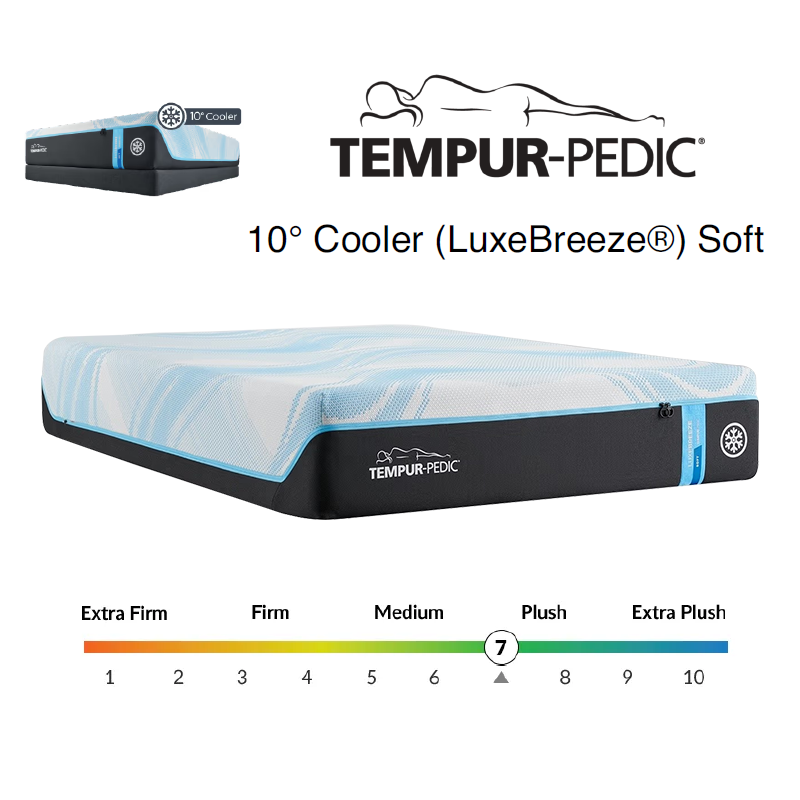 TEMPUR-PEDIC TEMPUR - LuxeBreeze - 10° Cooler Soft 13" Mattress