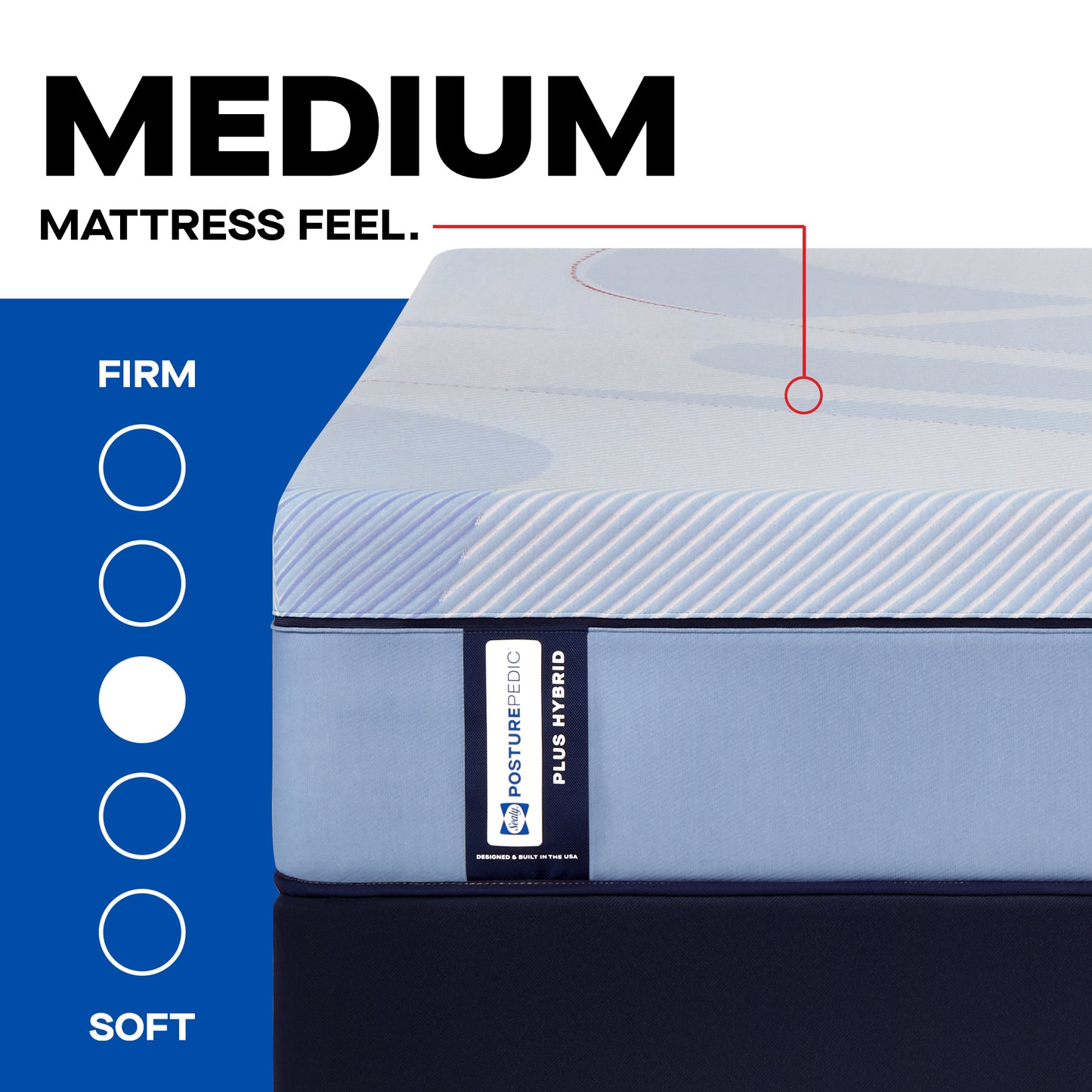 Sealy Posturepedic® Plus Hybrid Paterson II 13" Medium Mattress
