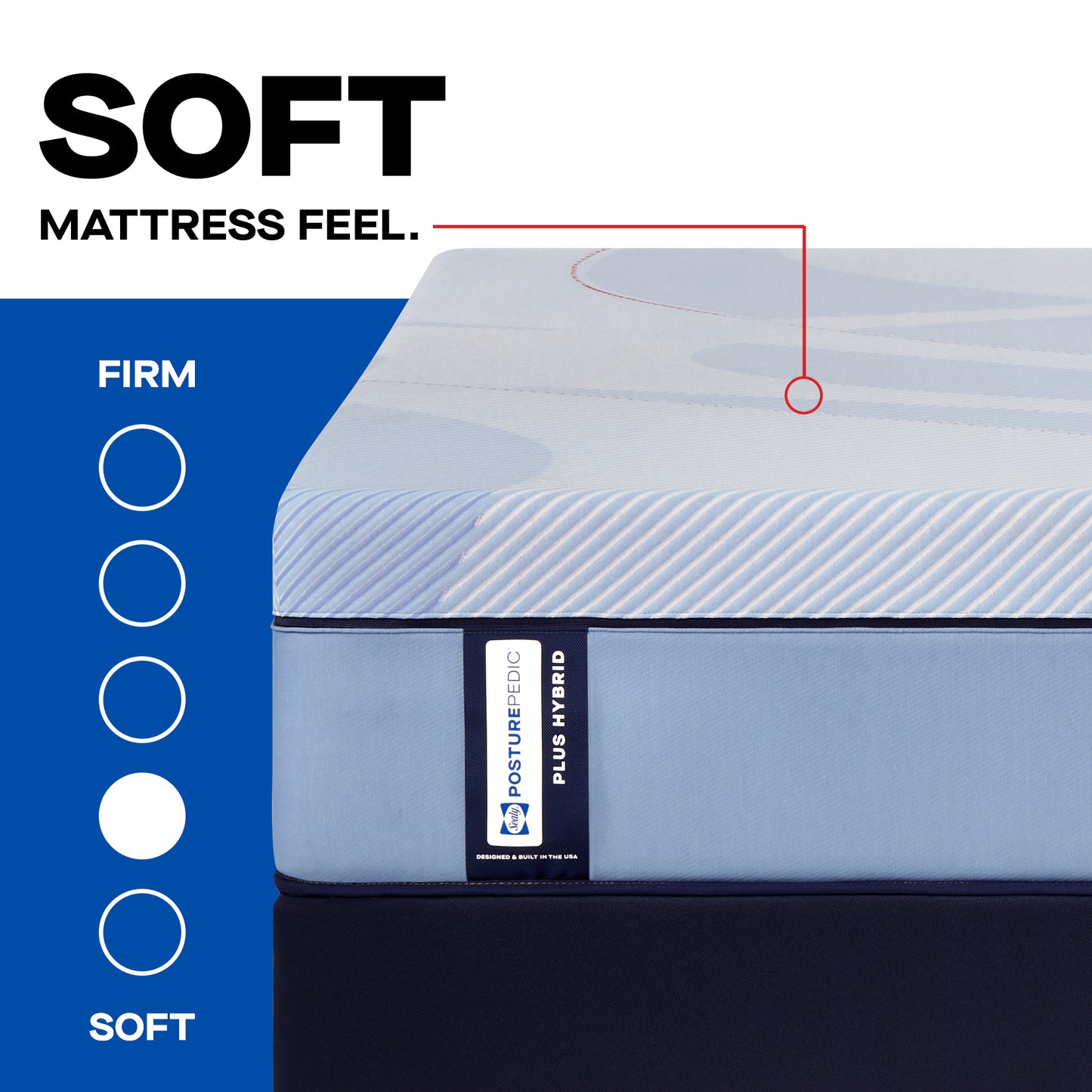 Sealy Posturepedic® Plus Hybrid Paterson II 13" Soft Mattress