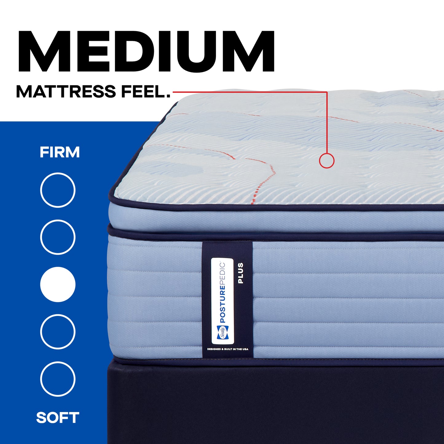 Sealy Posturepedic® Plus Paterson II 15" Medium Euro Top Mattress
