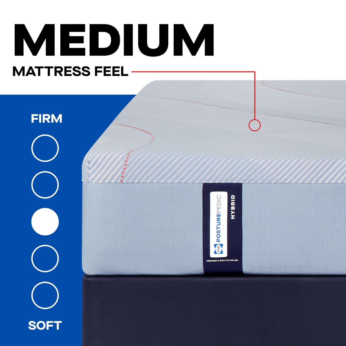 Sealy Posturepedic® Hybrid Medina II 12" Medium Mattress