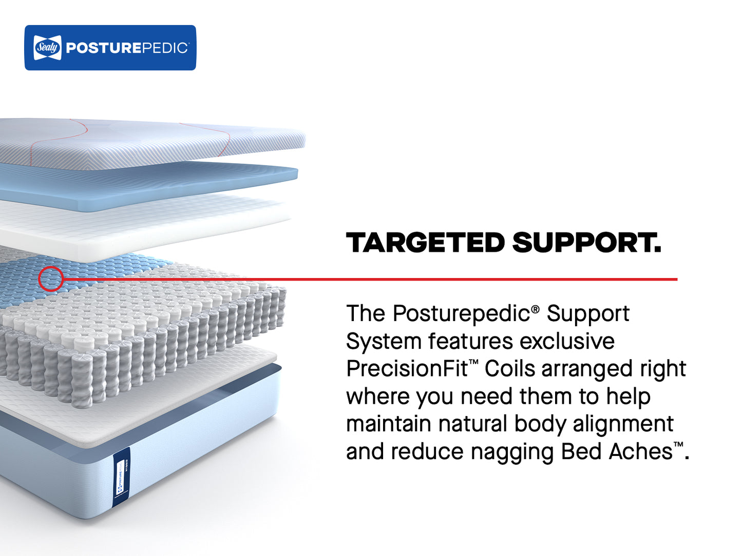 Sealy Posturepedic® Hybrid Medina II 12" Medium Mattress