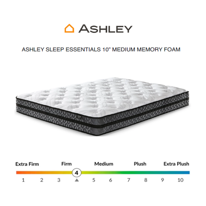 ASHLEY SLEEP ESSENTIALS 10” MEDIUM MEMORY FOAM