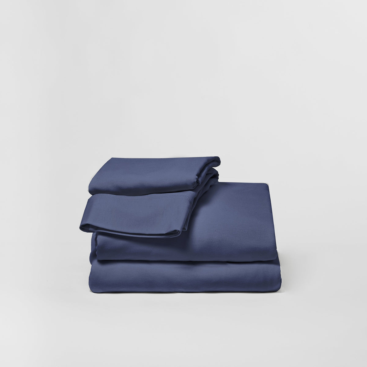 DreamFit Bamboo Stretch-Knit Sheet Set in Heathered Blue