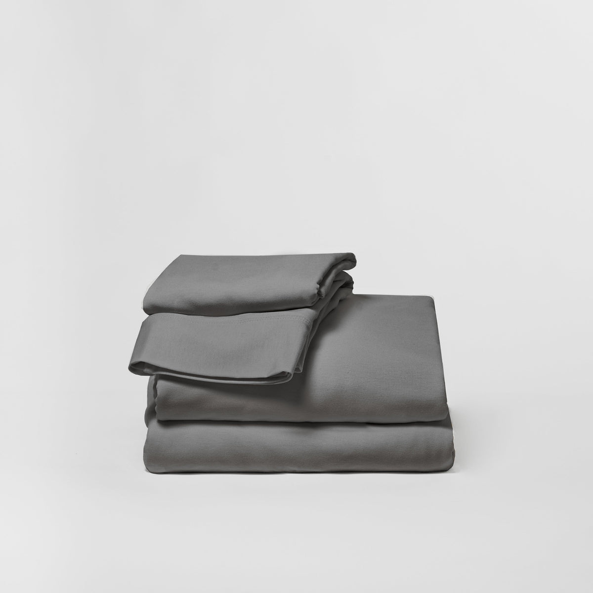 DreamFit Bamboo Stretch-Knit Sheet Set in Heathered Gray