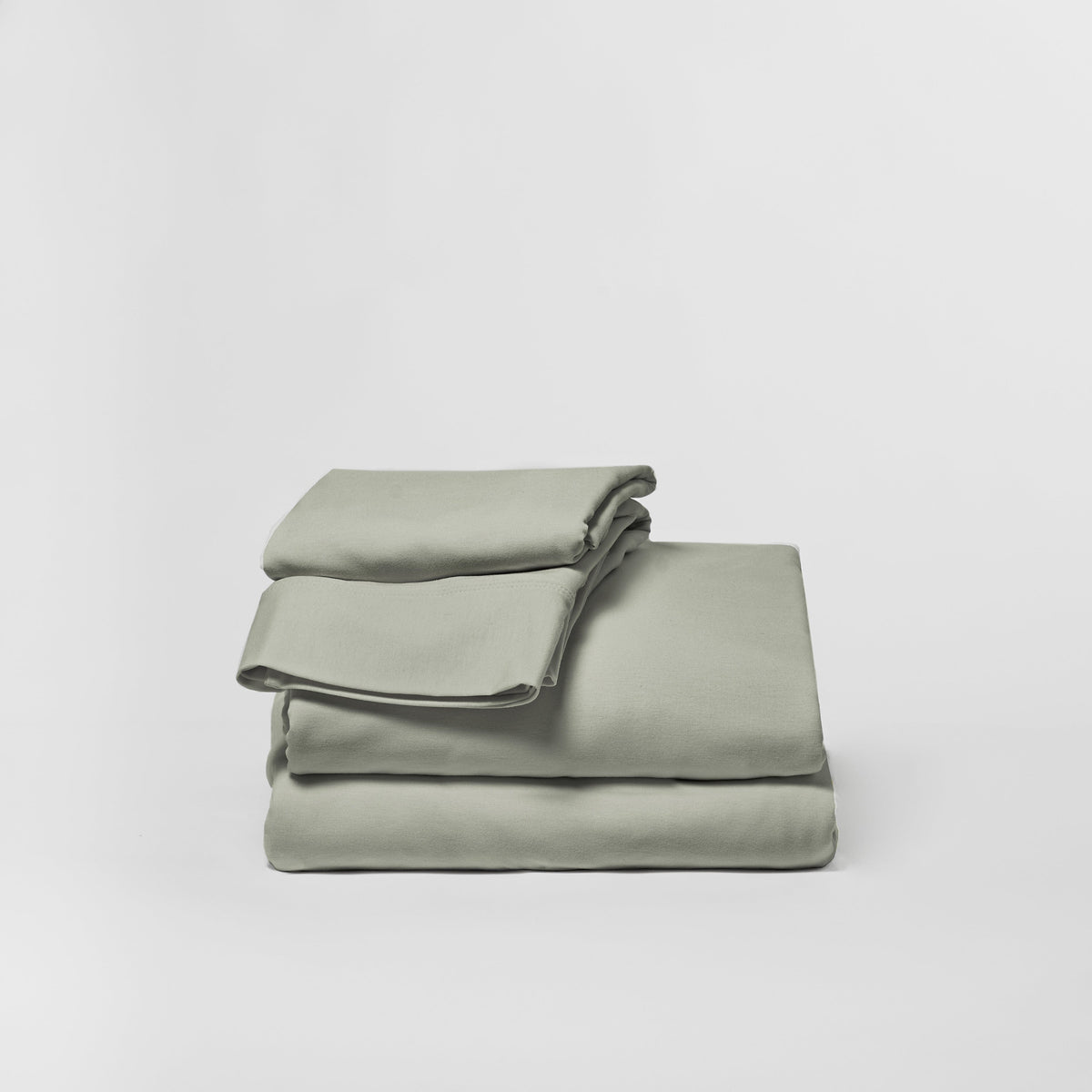DreamFit Bamboo Stretch-Knit Sheet Set in Heathered Sage