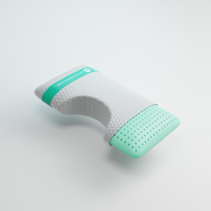 White and green sports brace on a light gray background