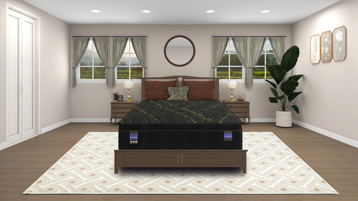 Colchão Spring Air Back Supporter Hybrid Kaylee Plush Euro Top, vista de ambiente