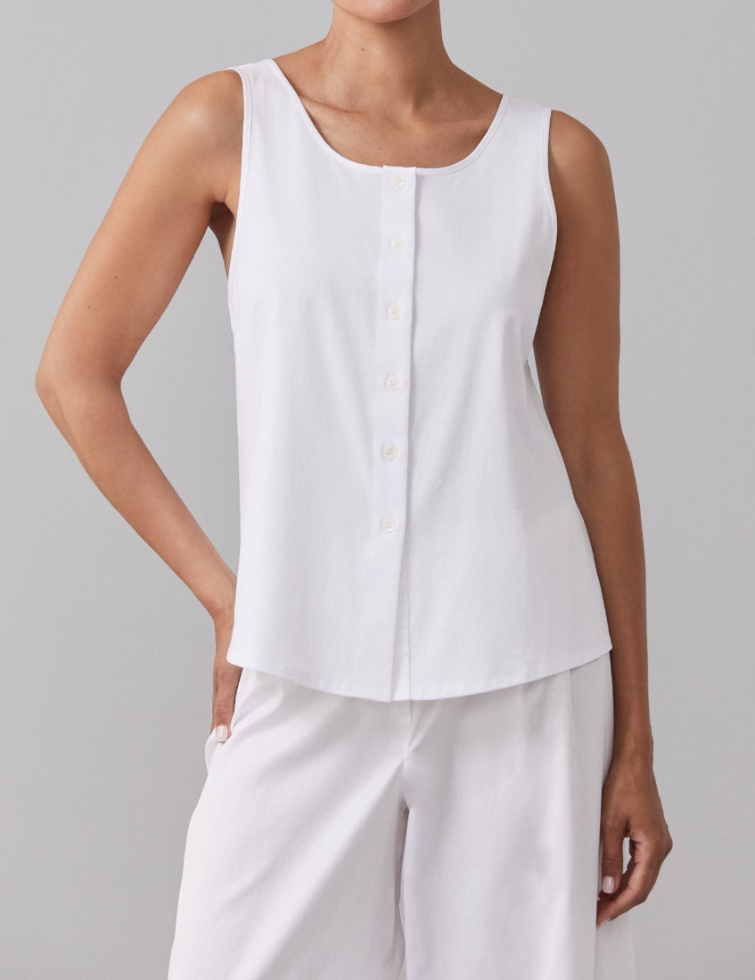 SFERRA Caricia Buttoned Tank Top - view 2