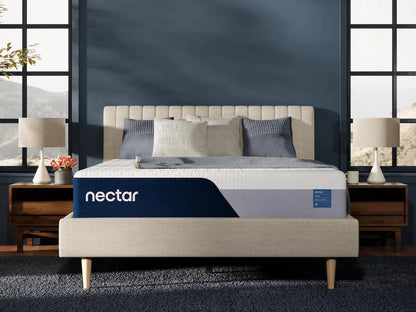 Nectar Classic 12 inch memory foam mattress in a bedroom