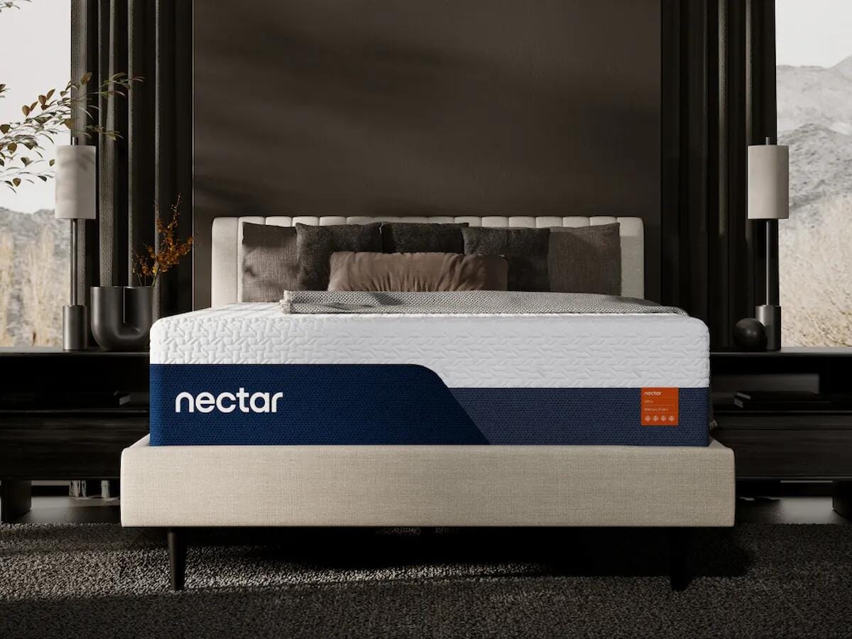 Nectar Ultra 15 inch memory foam mattress in a bedroom