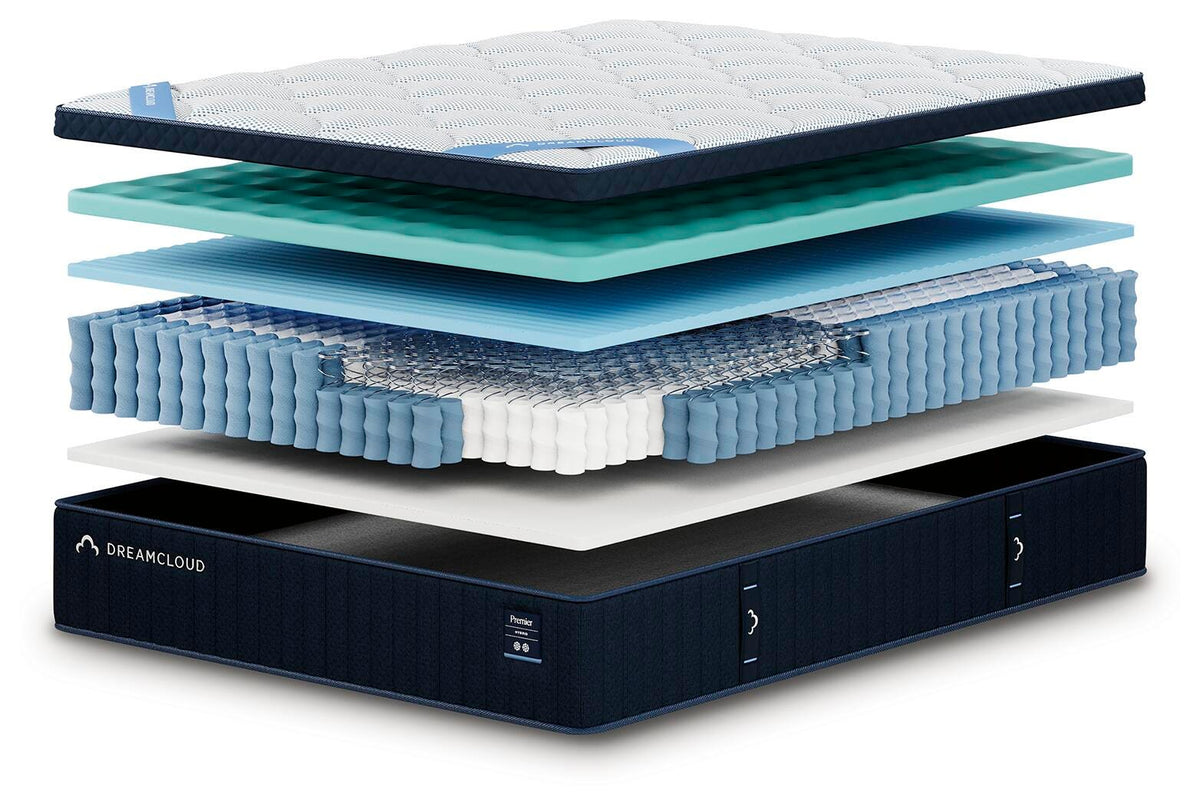 DreamCloud Premier hybrid mattress layer diagram