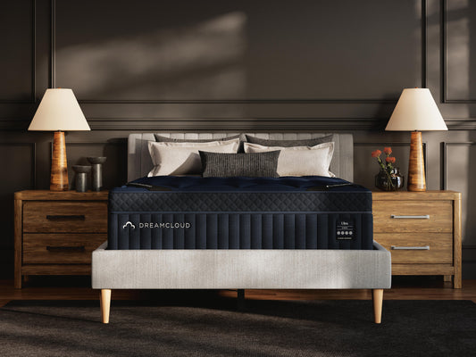 DreamCloud Ultra 15 inch hybrid mattress in a bedroom