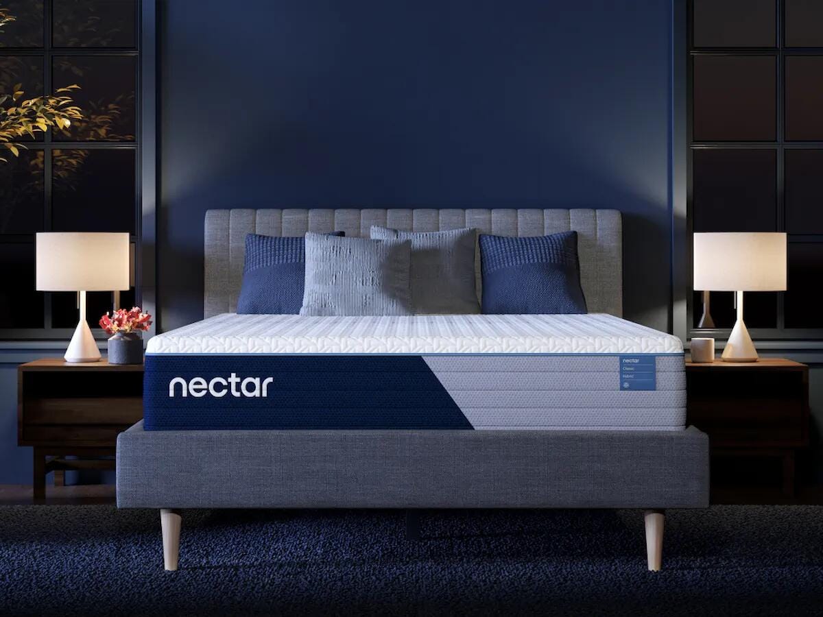 Nectar Classic 12 inch hybrid mattress in a bedroom