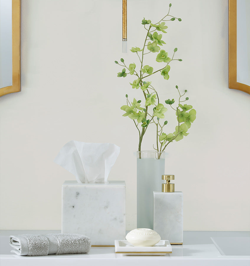 SFERRA Pietra Marble Tissue Holder - view 2