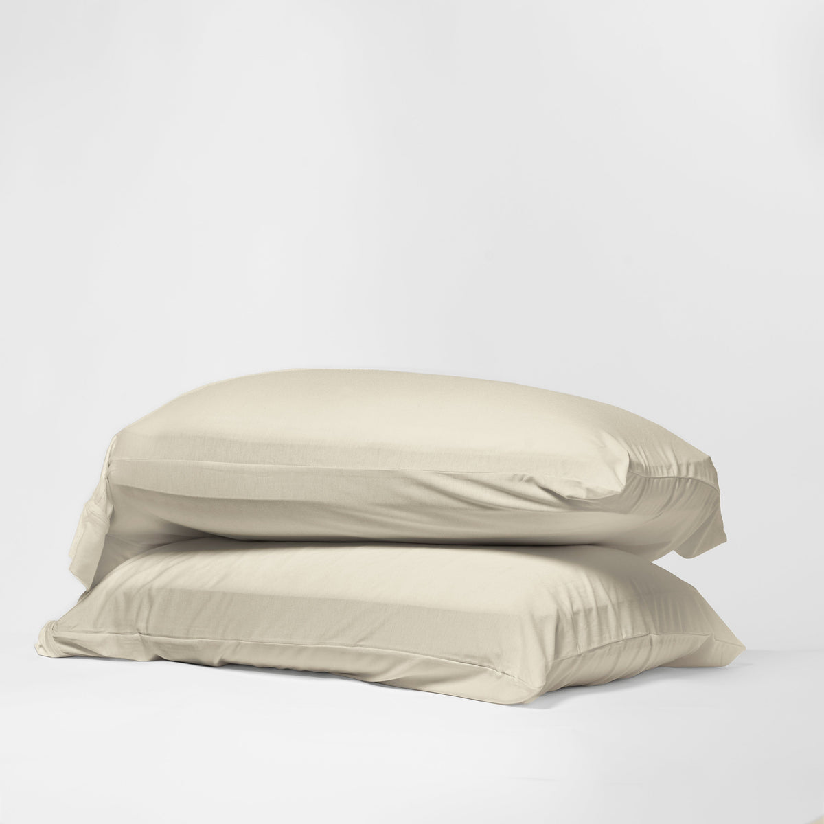DreamFit Bamboo Stretch-Knit Pillowcase Pair in Ivory