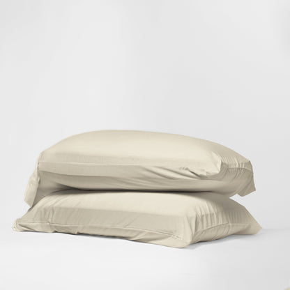 DreamFit Bamboo Stretch-Knit Pillowcase Pair in Ivory