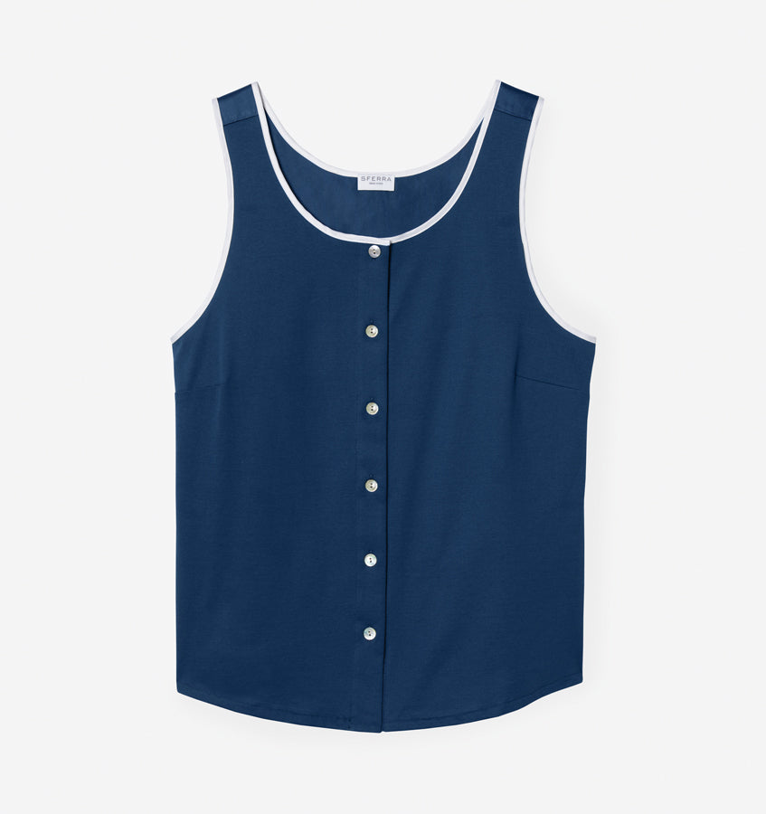 SFERRA Caricia Buttoned Tank Top - view 5