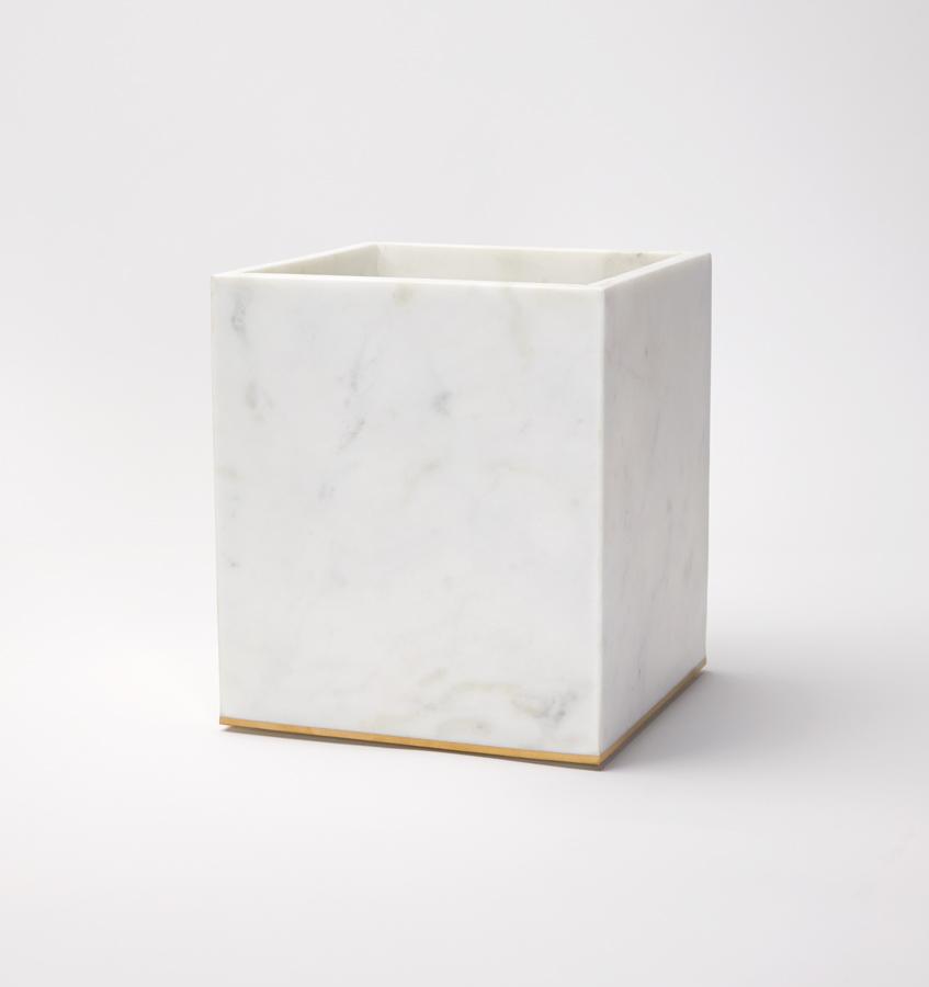 SFERRA Pietra Marble Waste Basket
