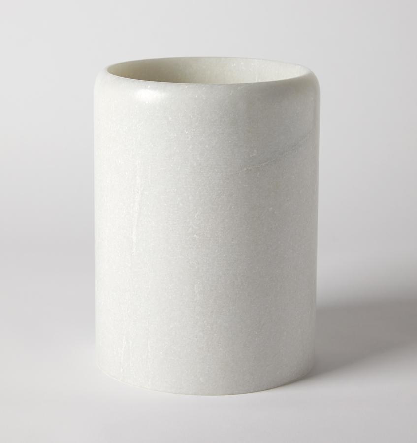 SFERRA Velina Marble Waste Basket