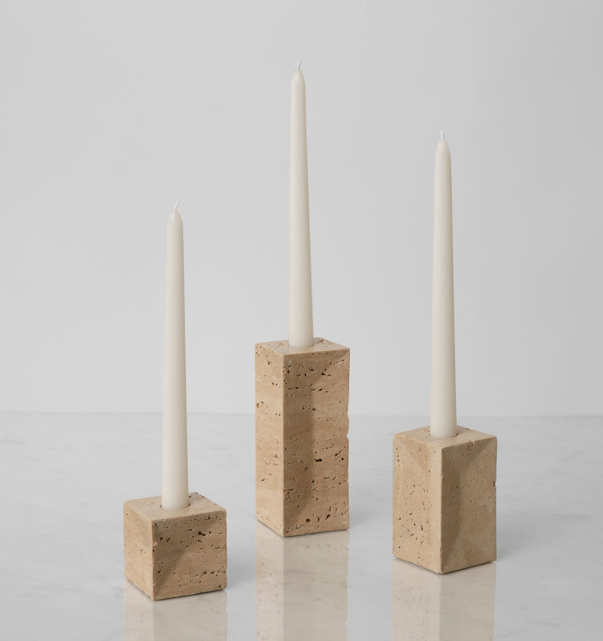 SFERRA Travertino Candle Holders