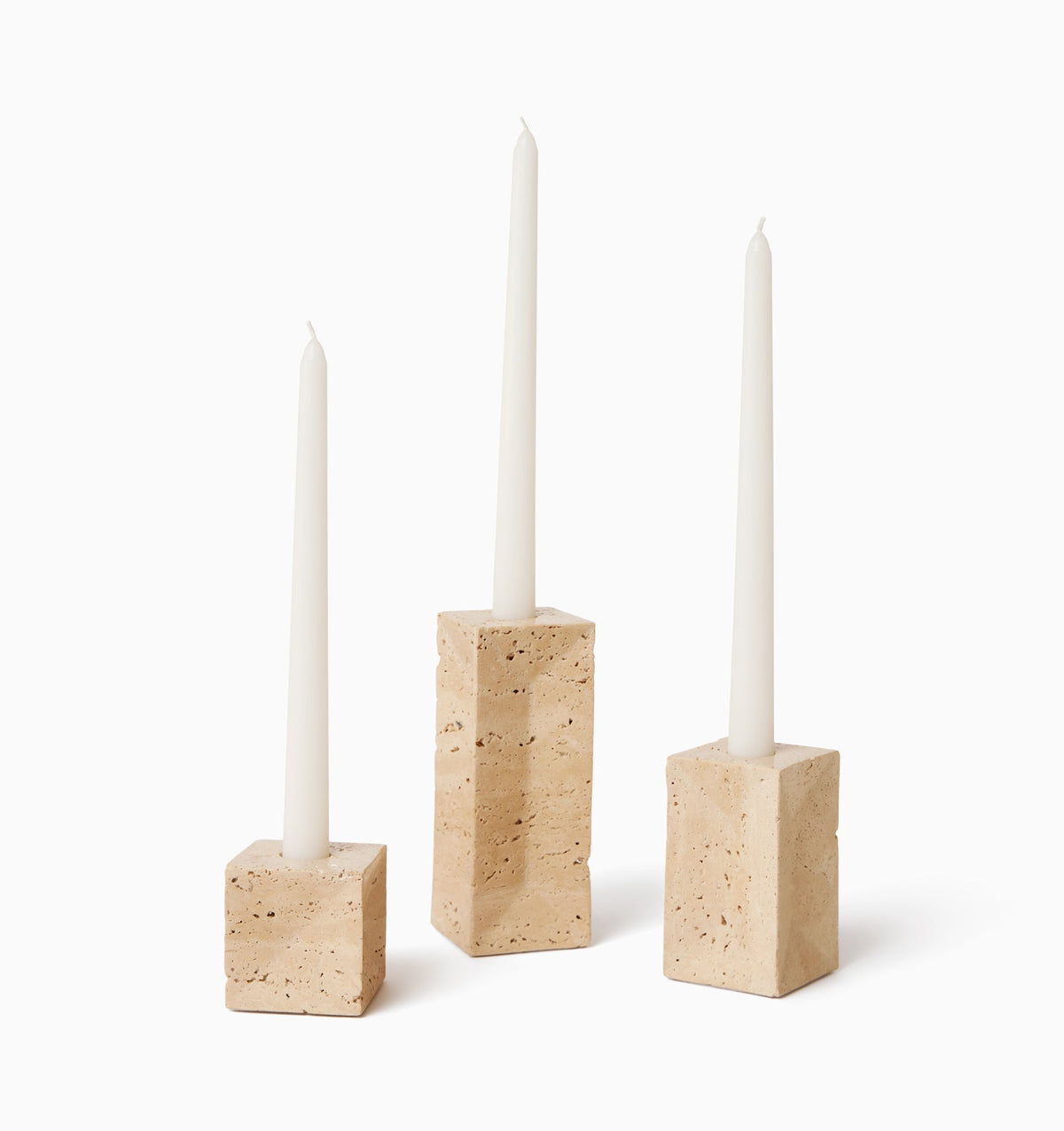 SFERRA Travertino Candle Holders - view 2