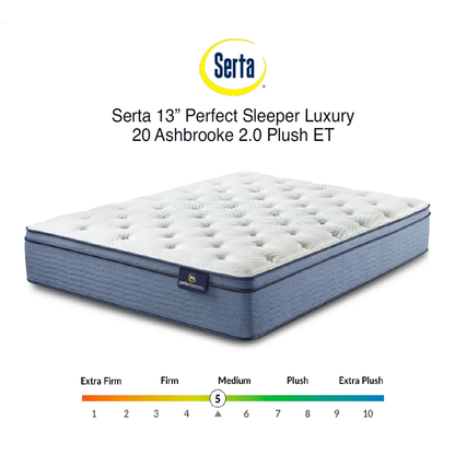 Serta 13” Perfect Sleeper Luxury 20 Ashbrooke 2.0 Plush ET