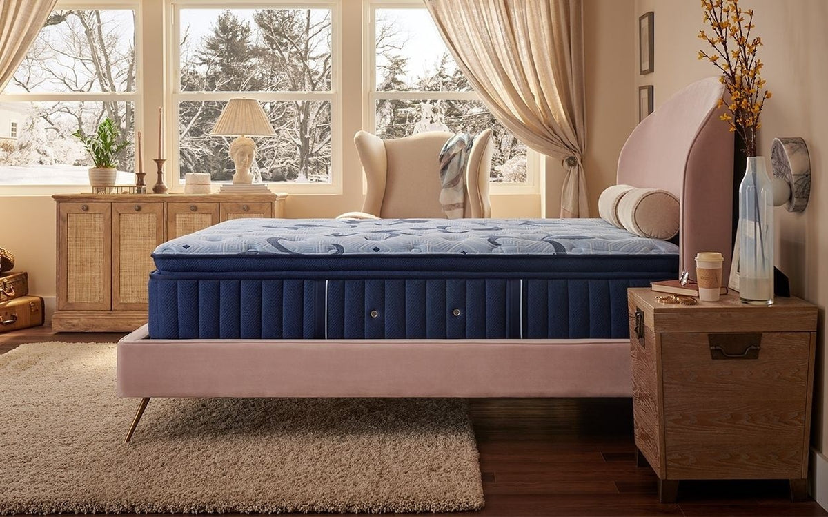 Stearns & Foster Estate 15" Soft Euro Pillow Top mattress, angled view