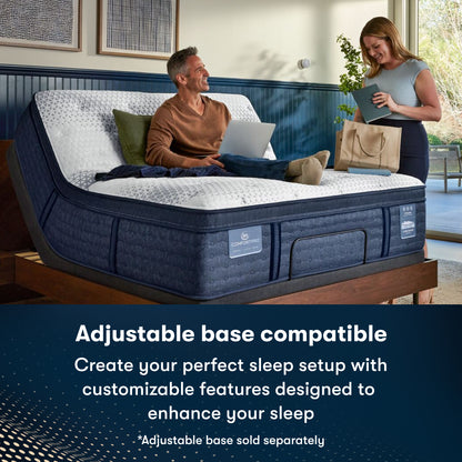 Serta iComfortPro Canterbury Plush Mattress on an adjustable base
