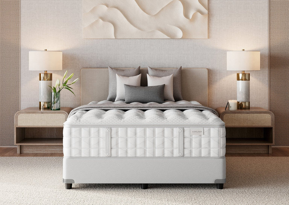 Aireloom Preferred Timeless Odyssey Luxetop M1 Firm mattress on a bed in a bedroom