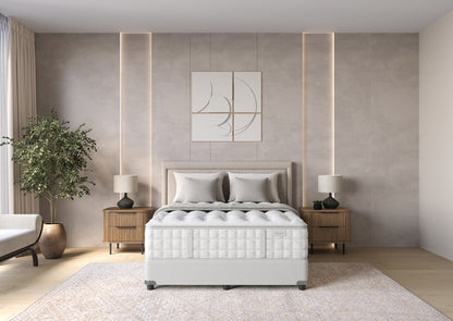 Colchón Aireloom Preferred Timeless Odyssey Luxetop M2 Luxury Firm en un dormitorio, otro ambiente