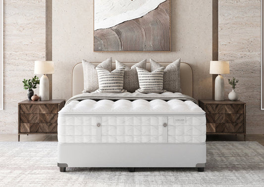Aireloom Preferred Timeless Odyssey Luxetop M2+ Plush mattress on a bed in a bedroom