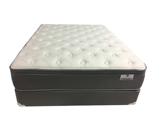 Colchão Biscayne Bedding Diamond Euro Top de 13 polegadas sobre sua base (foundation)