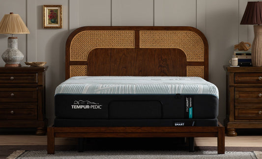 Buy Tempur-Pedic ProAdapt Medium Mattress for optimal back support, showcased in a luxury traditional bedroom at Aventura Mattress North Miami Beach.