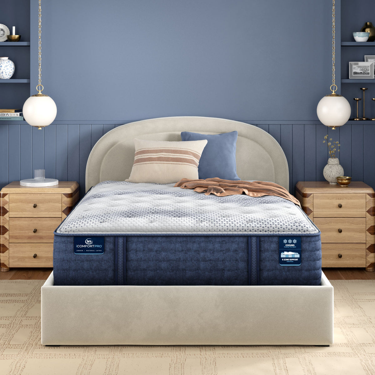 Serta iComfortPro Canterbury Plush Mattress in a bedroom