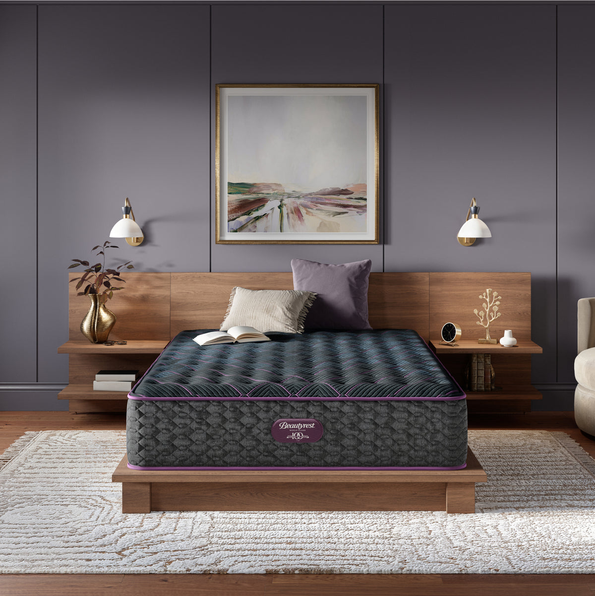 Beautyrest World Class Level 3 Medium Firm Mattress in a bedroom