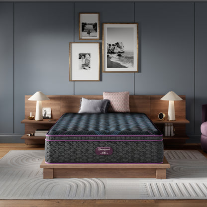 Beautyrest World Class Level 3 Medium Pillow Top Mattress in a bedroom