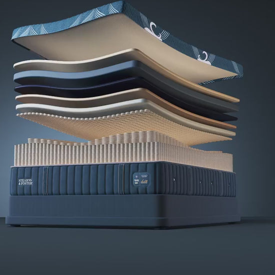 Stearns & Foster Legacy Medium Hybrid II mattress, animation of the interior layers