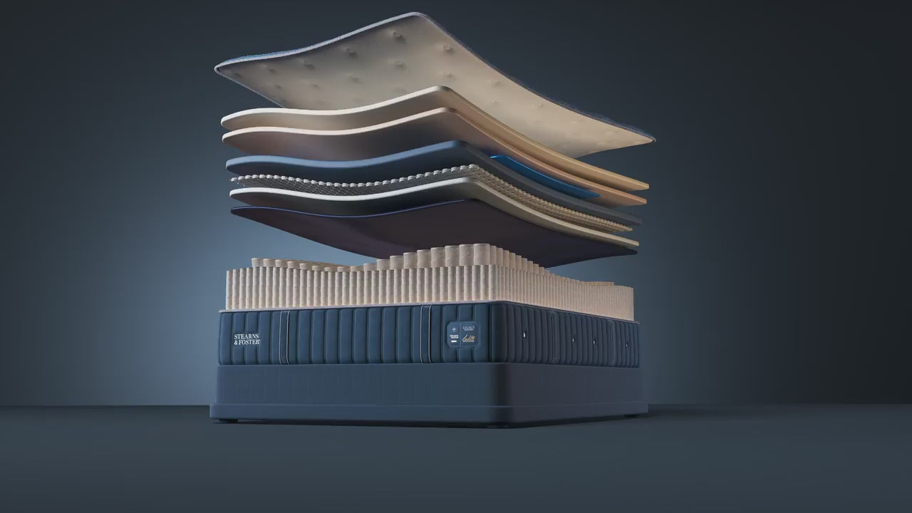 Stearns & Foster Legacy Medium Tight Top II mattress, animation of the interior layers