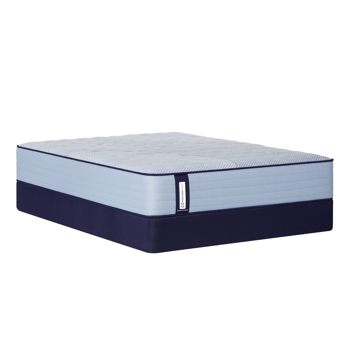 Sealy Posturepedic mattress shown on a Sealy foundation
