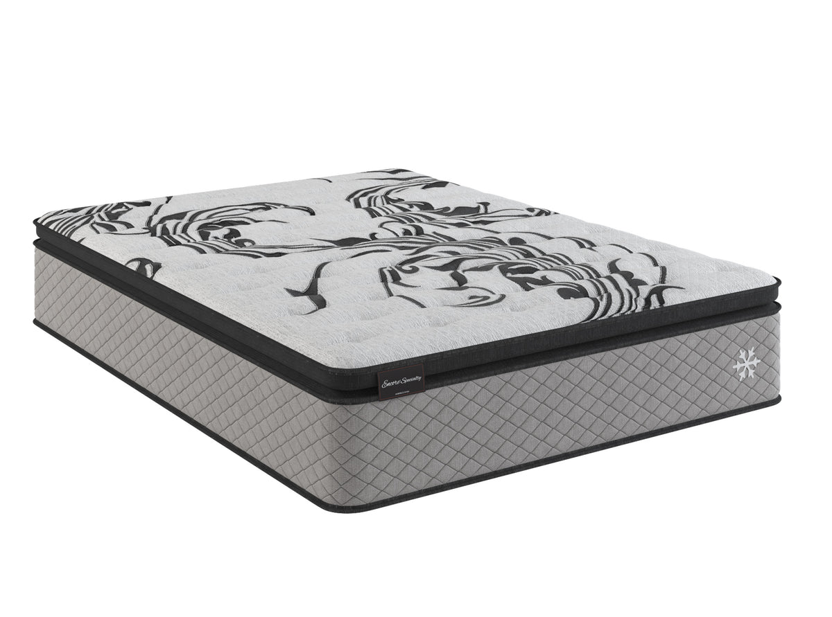 Colchón Sherwood Bedding Effortless Medium Pillow Top, vista de tres cuartos