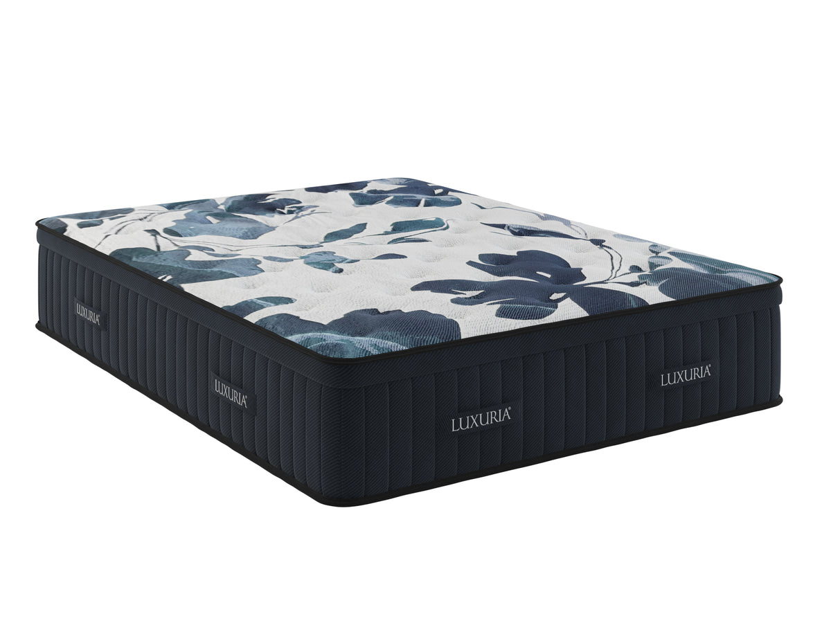 Sherwood Bedding Luxuria Firm Euro Top mattress, three-quarter view