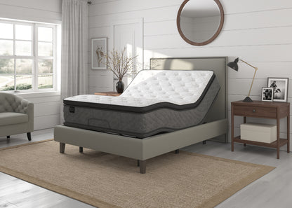 Sherwood Bedding Normandy Pillow Top Soft mattress, in a styled bedroom