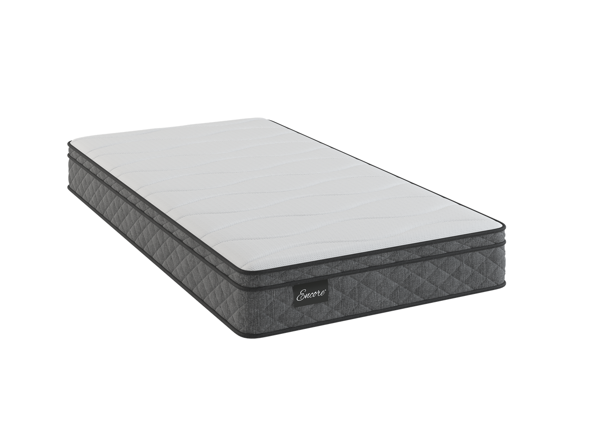 Sherwood Bedding Somerset Faux Euro Top Medium mattress, three-quarter view