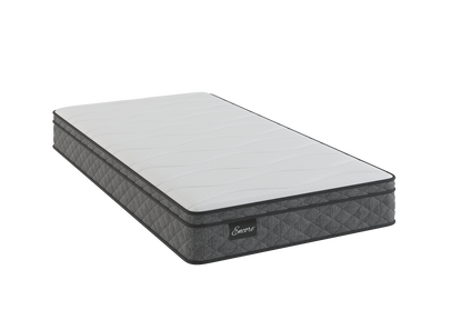 Sherwood Bedding Somerset Faux Euro Top Medium mattress, three-quarter view